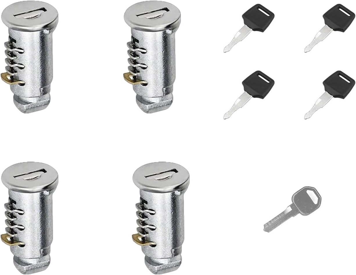 4 Pack Lock Cores Compatible with Thule One-Key System Lock Cylinders,Replacement Key Cylinder for Bike Rack Roof Cargo Roof Rack Towers Ski Rack Accessories