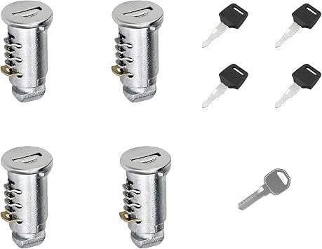 4 Pack Lock Cores Compatible with Thule One-Key System Lock Cylinders,Replacement Key Cylinder for Bike Rack Roof Cargo Roof Rack Towers Ski Rack Accessories