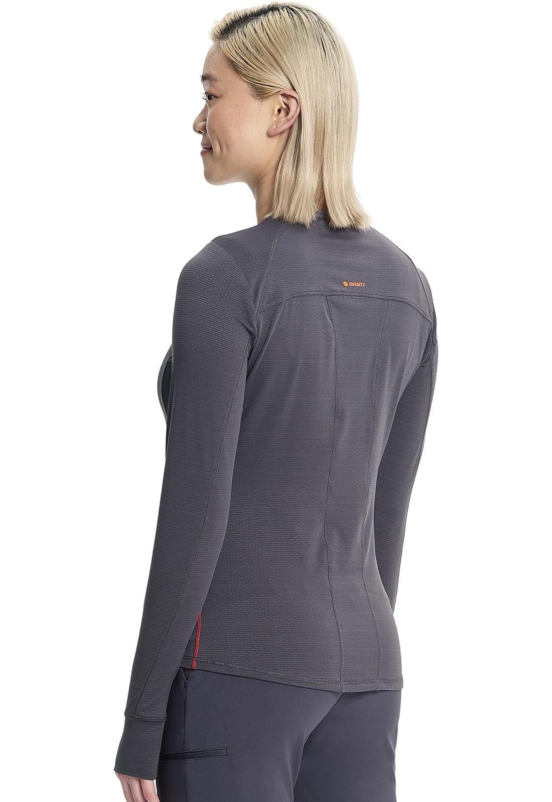 Cherokee Infinity IN640 - Camiseta de manga larga para mujer, cuello redondo, agujeros para los pulgares, absorbe la humedad, elástico de 360°
