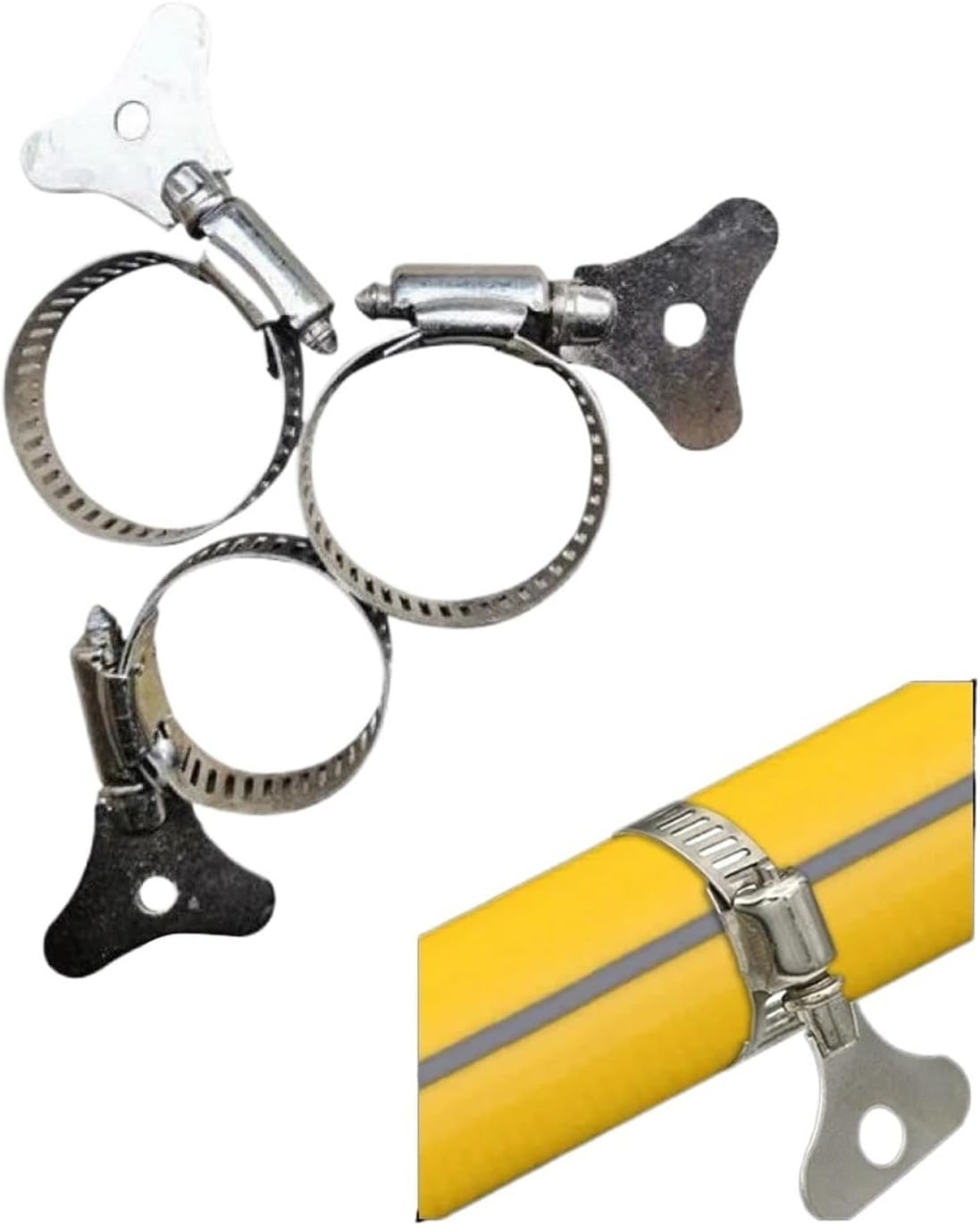 Hose Clamp,Jubilee Clips Assorted 10pcs 6-38mm Stainless Steel Worm Drive Hose Clamp Fuel Pipe Water Tube Jubilee Clips Metal Clamps for Tubes Woodworking Tools(6 12mm)