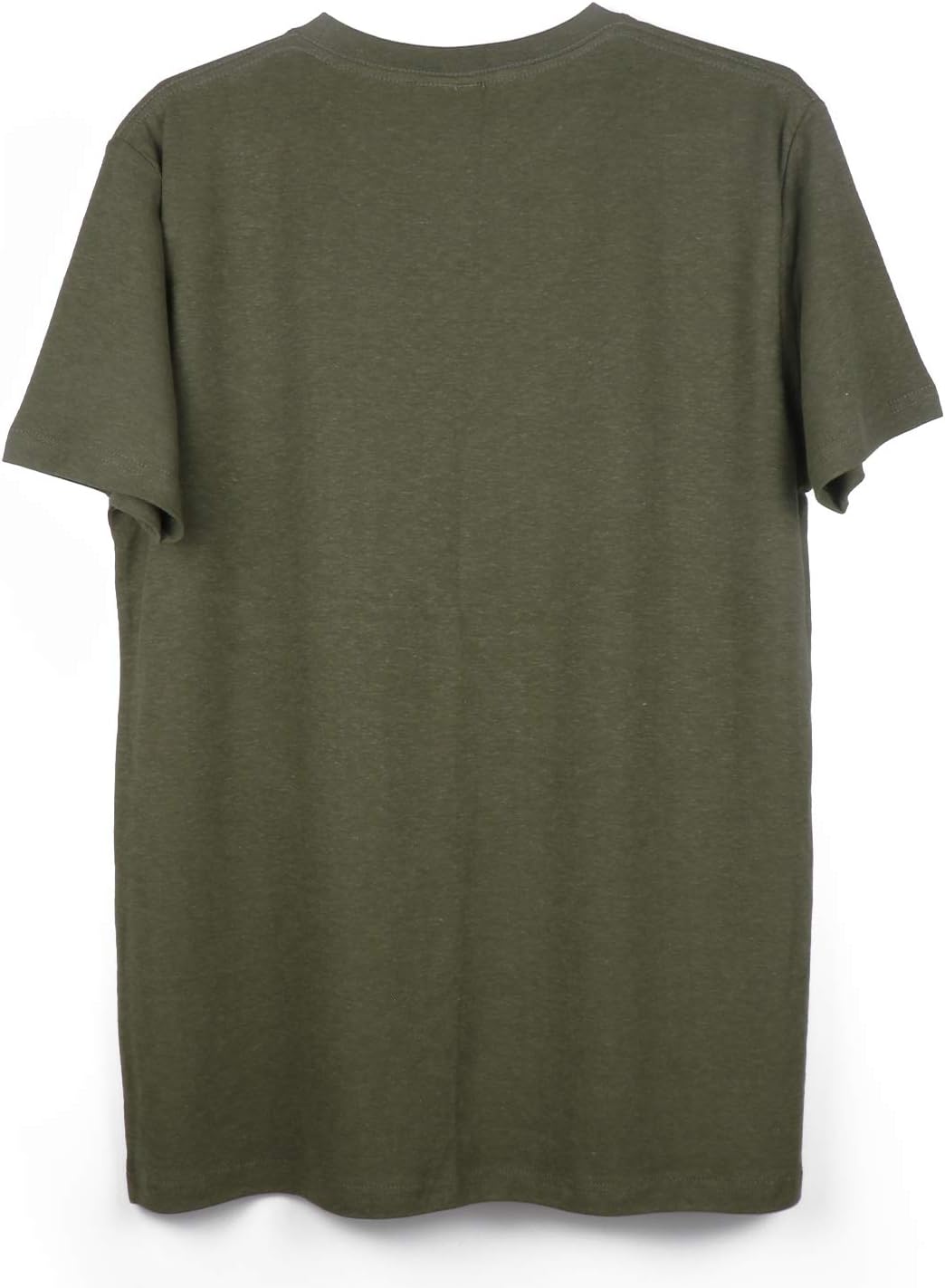 ] Sustainable Hemp Men's T-Shirts, Crewneck T-Shirts for Men Military Green Large