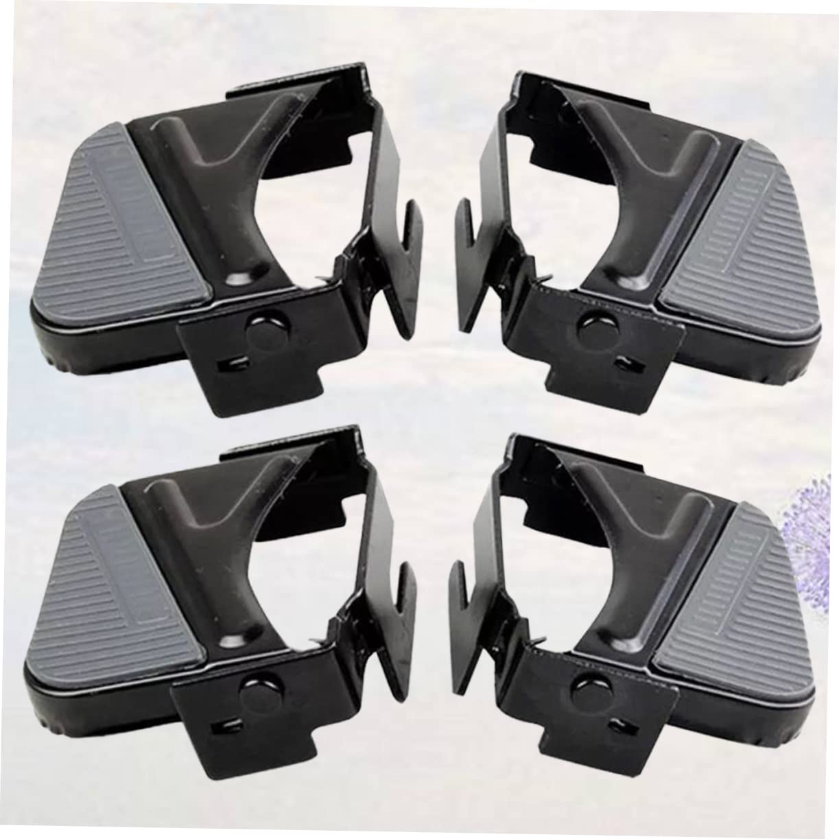 BIUDECO 2Sets Carbon Steel Bike Pegs for Mountain and Bicycles Sturdy Safety Accessory with Wear Resistant Texture Easy Folding Design for Quick Repair Black