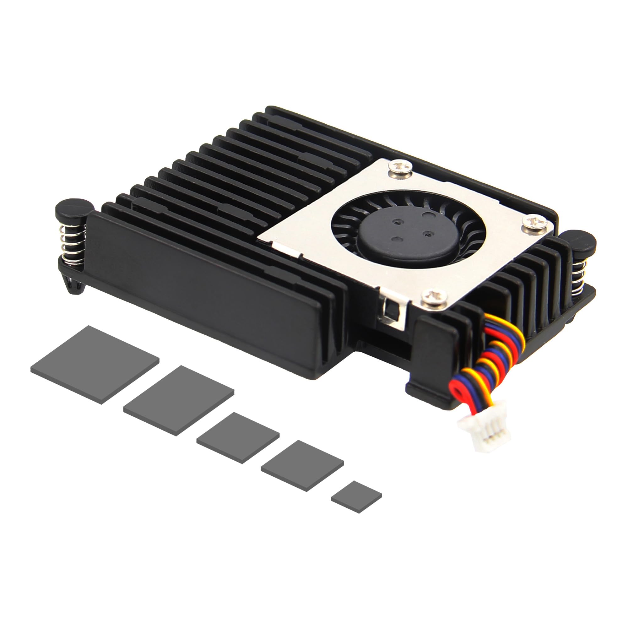 Geekworm Active Cooler H505 for Raspberry Pi 5 2GB/4GB/8GB/16GB, Aluminum Heatsink with Blower PWM Fan