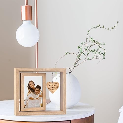 Vista 35 de Marco de fotos para parejas, marco de fotos de aniversario, marco de fotos de compromiso, regalos para parejas, novio, novia, marido, esposa,