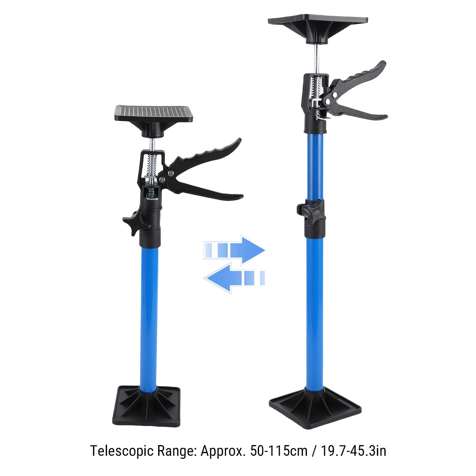 Focket Martinetto per Armadio, capacità di Carico 40 Kg, Regolabile 50 * 115 Cm, Palo di Supporto per Armadio, Strumento di Terza Mano con Cuscinetto Antiscivolo, Sgancio Rapido per Installazione