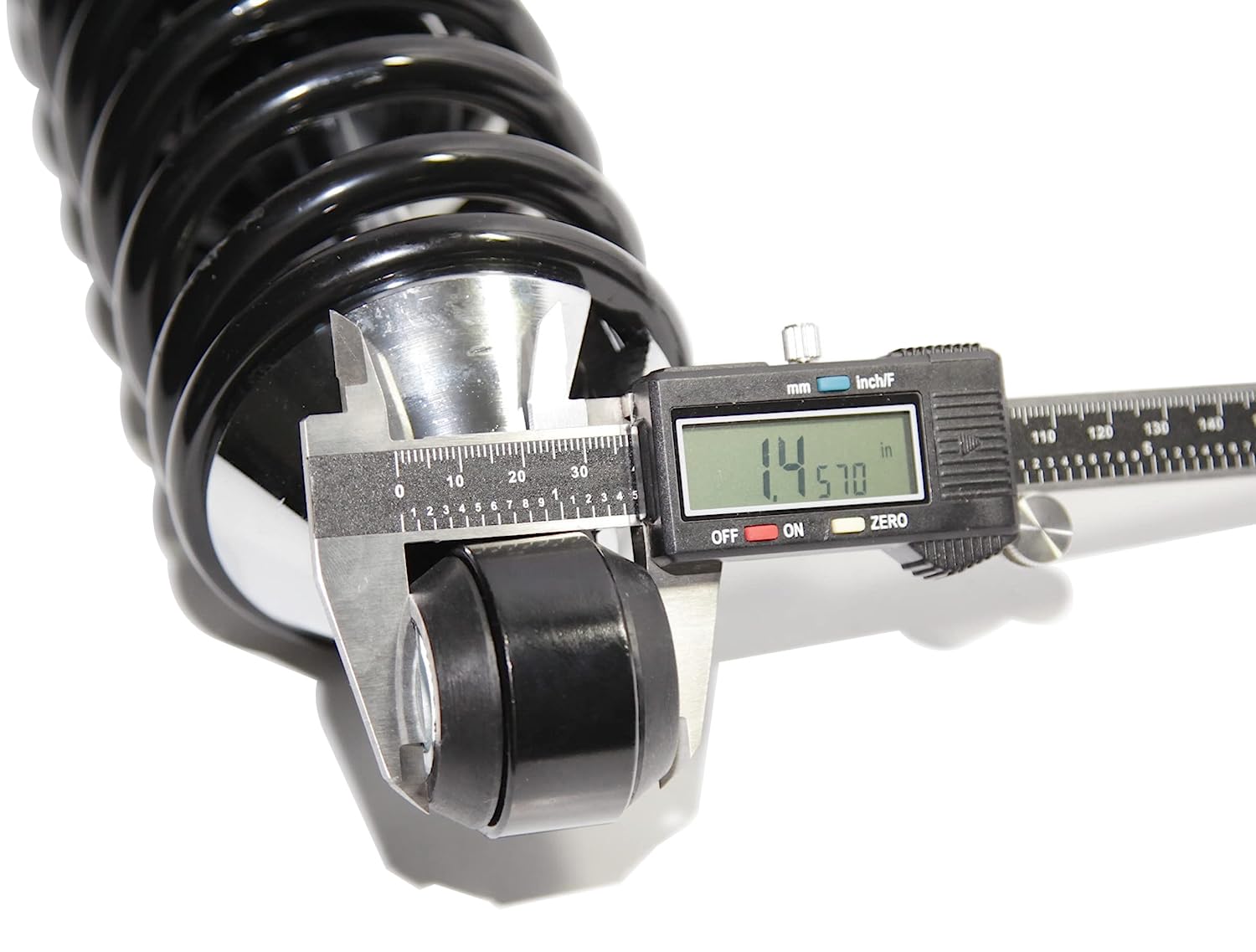 Amortiguador de choque trasero universal, ajustable trasero Street Coilover w/250 libras con muelles recubiertos negros