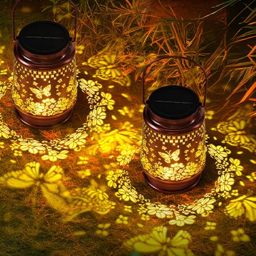 Joysing Solarlampen für Außen Hängend 2 Stück Solar Laternen für Draußen, Schmetterling Solarlaterne Wasserdicht Metall Solar Laterne für Terrasse Patio Garten Deko, Geschenke für Mama Oma Frauen Joysing Solarlampen für Außen Hängend 2 Stück Solar Laternen für Draußen, Schmetterling Solarlaterne Wasserdicht Metall Solar Laterne für Terrasse Patio Garten Deko, Geschenke für Mama Oma Frauen
