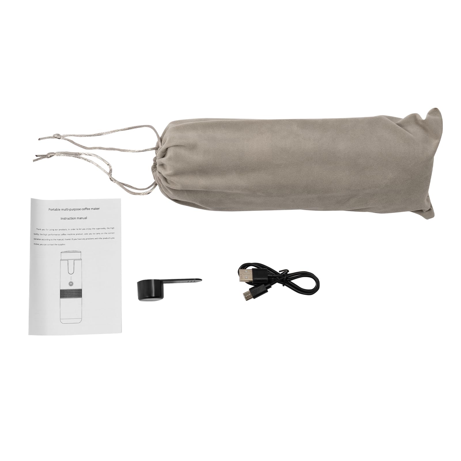 Cafetera de café portátil eléctrica recargable de 12 V con calefacción de un solo toque, compatible con cápsulas NS y café molido para viajes de camping en casa