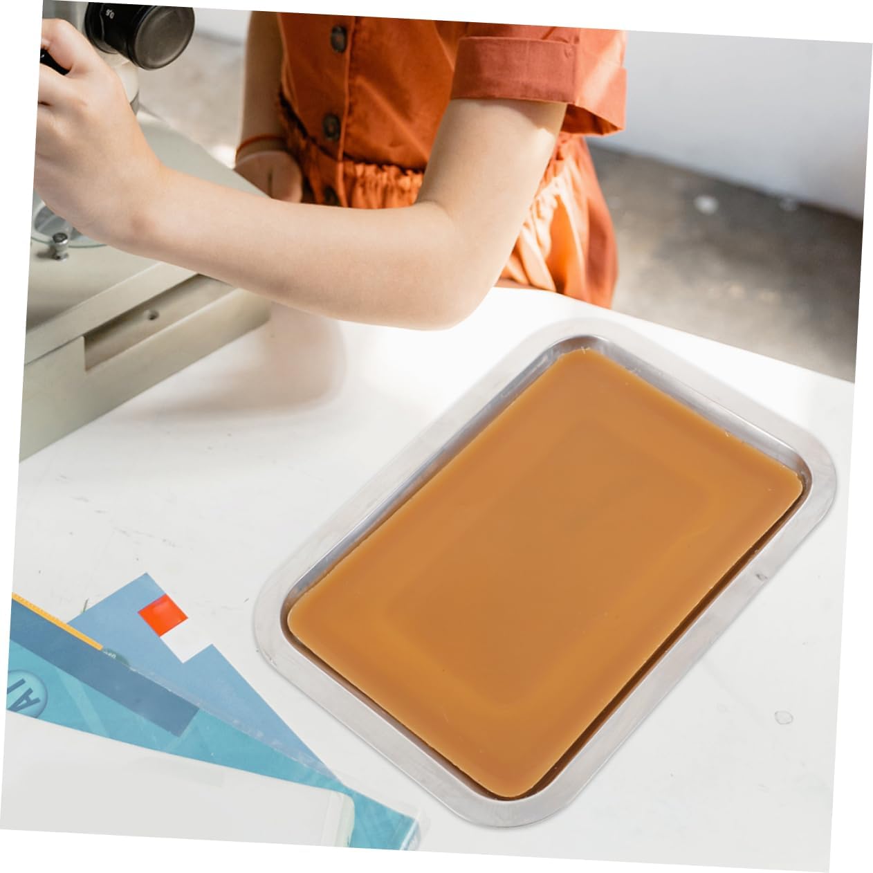 BESPORTBLE 2pcs Metal Dissection Trays for Biology Lab Sturdy Easy-Clean Dissecting Pans Wax Lined Bottom Multi-Functional Anatomy Tray