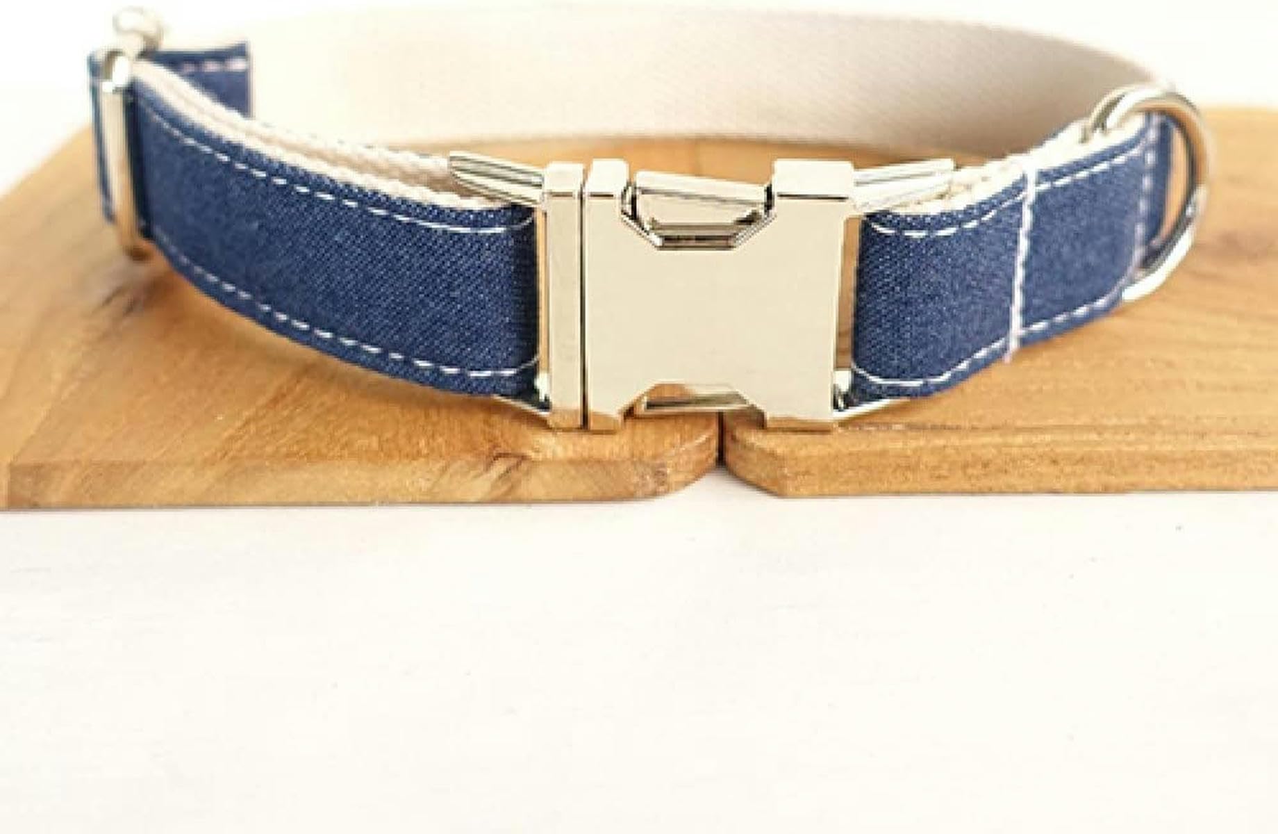 Accessoire pour Chiot Collier pour Chien à Rayures avec nœud Papillon 5 Tailles, Laisse pour Chien-Collier pour Chien-L
