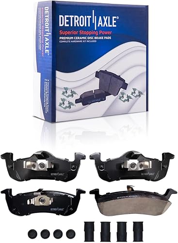 Miniatura 6 de Detroit Axle - Kit de freno trasero para Ford Expedition Lincoln Navigator 07-17, rotores de freno de cerámica, pastillas de freno de cerámica 2007