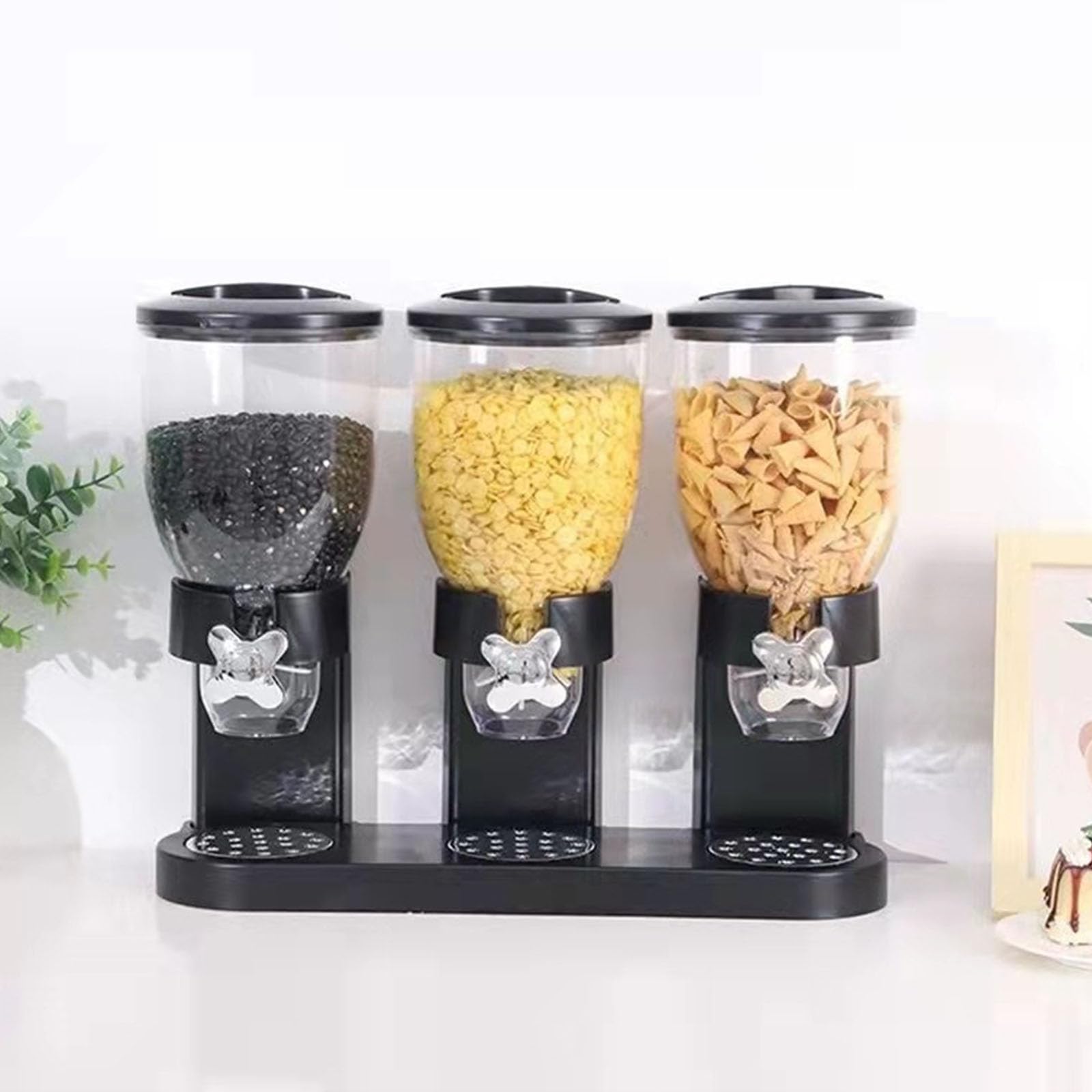 Distributore di cereali ad alta capacità da 2 litri, meccanismo di controllo triplo per un facile accesso agli snack e contenitore di stoccaggio