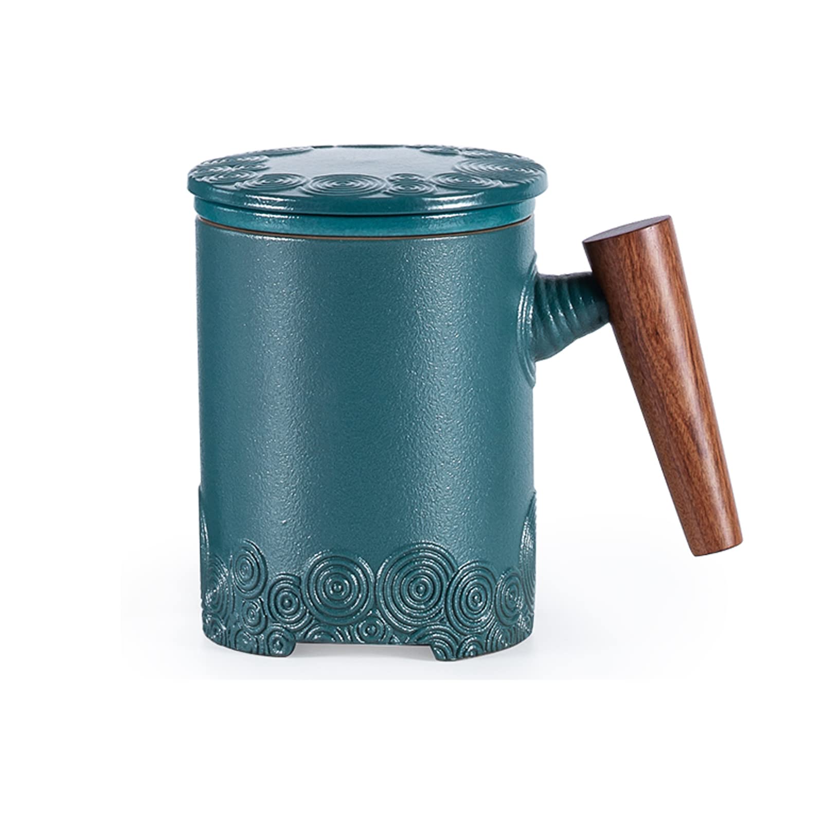 Orientalny ceramiczny zestaw do herbaty Zestaw czajniczków Ceramiczne filiżanki do herbaty z zaparzaczem i pokrywką, Kubek z zaparzaczem, Kubek z sitkiem do herbaty, Ceramiczny kubek do zaparzania her