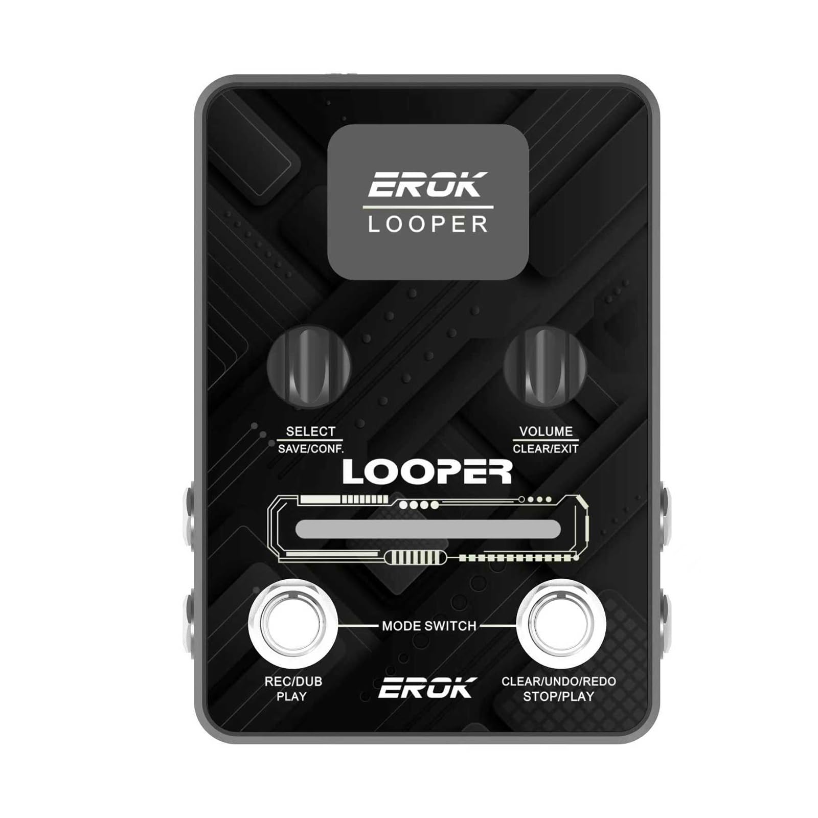 usb looper pedal EROK Guitar Pedal, XS-02 Looper with 40 Slots & 160 Mins Looping Time, LED Progress Light Guitar Loop Pedals with Fade Out, Data Transfer for Electric Guitar/Bass (Black) Band Color:Forma Red Blue Tchibo Alu-Bomber world cup X Loop Core Stereo