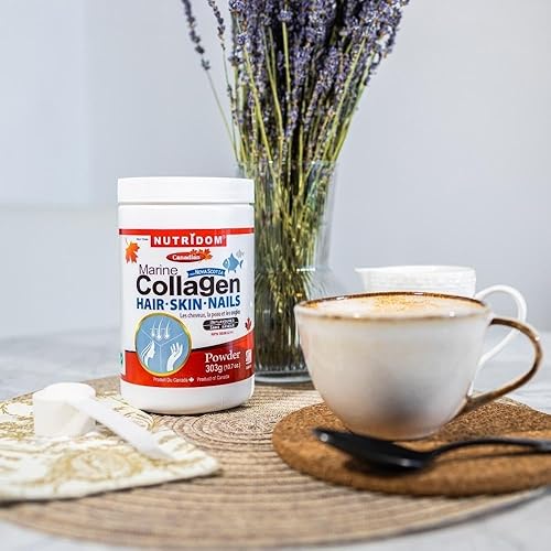 Miniatura 4 de Nutridom Polvo de péptidos de colágeno marino hidrolizados, capturado en la naturaleza de Nueva Escocia, apoya el cabello, la piel y las uñas, sin