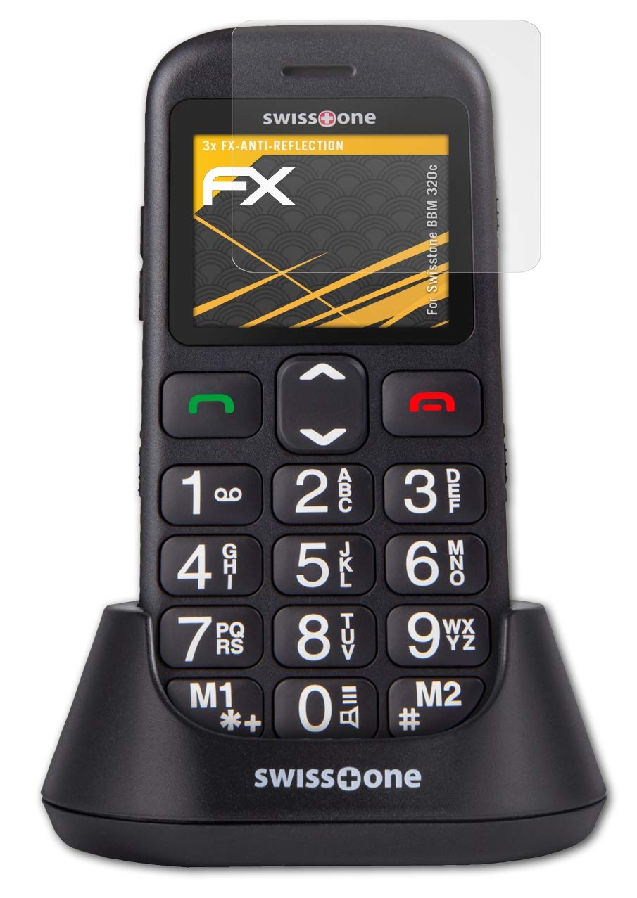 Screen Protector compatible with Swisstone BBM 320c Screen Protection Film, anti-reflective and shock-absorbing FX Protector Film (3X)