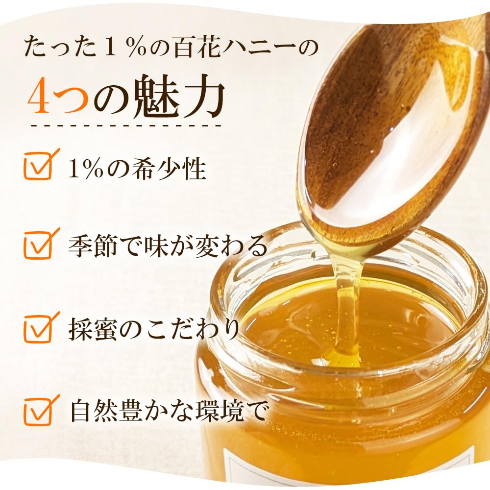 Amazon | はちみつ 国産 日本みつばち 生はちみつ たった1%の百花