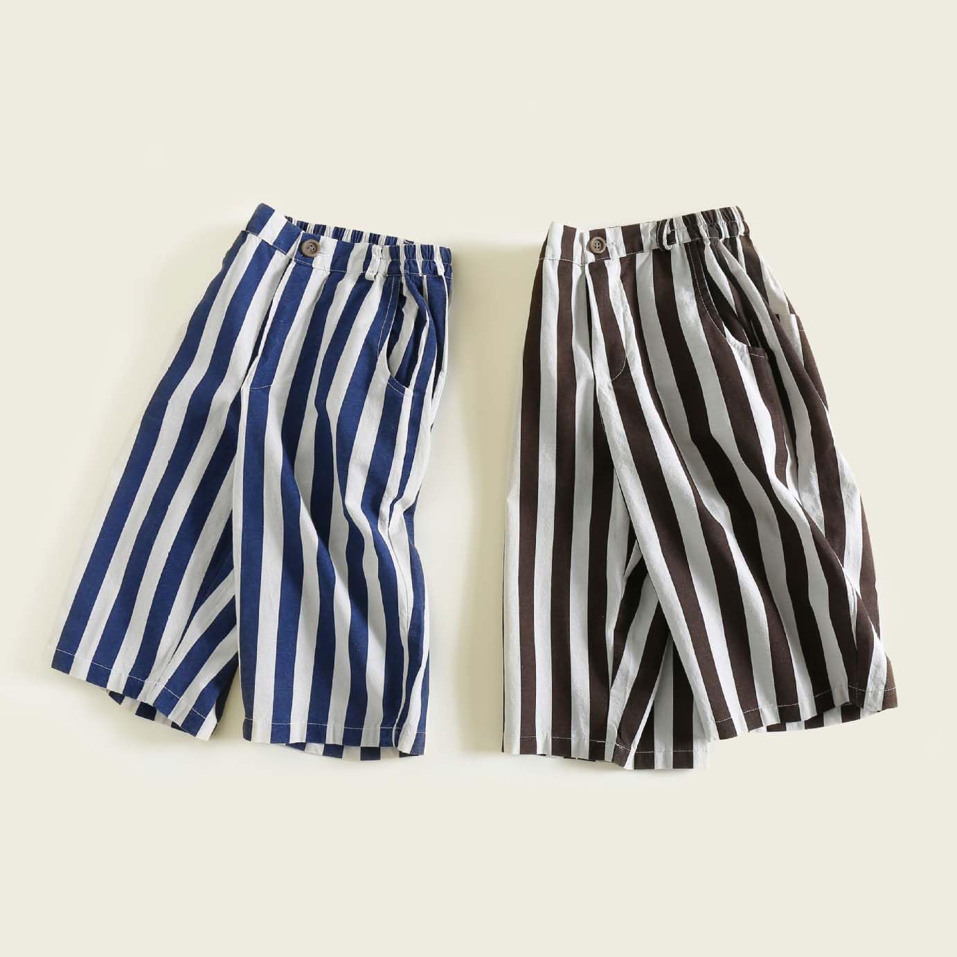 Spring Autumn 6Months-3Years Toddler Thin Cotton Stripe Elastics Pants for Baby Boys and Girls - Image 4