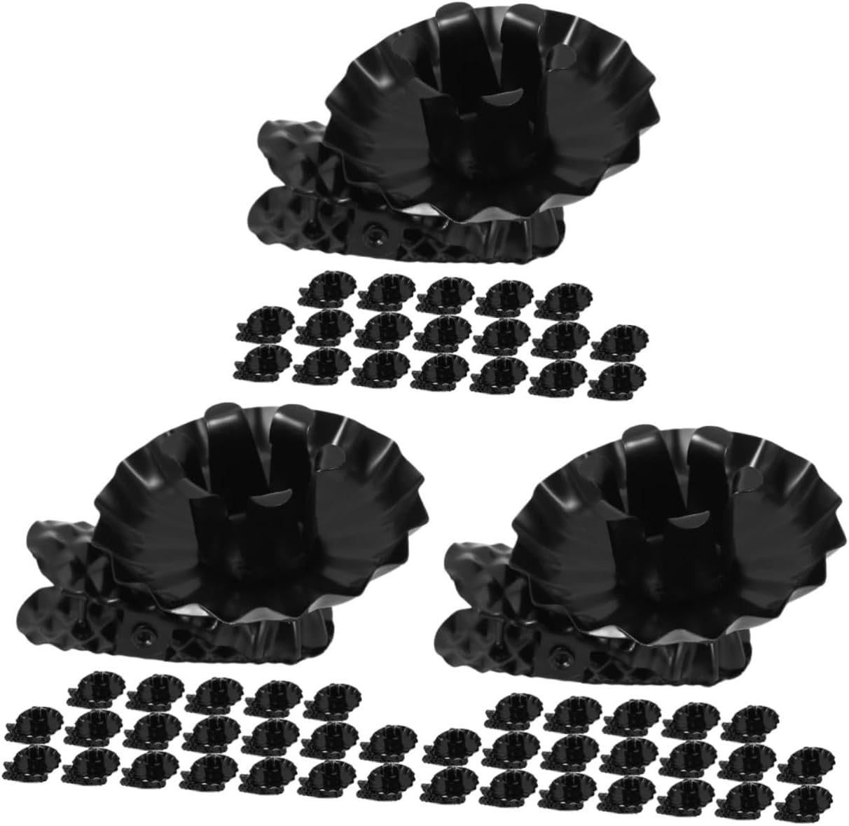PRETYZOOM 60pcs Vintage Metal Candle Holder Clips for Christmas Tree Decoration Shaped Scalloped Clips Festive Atmosphere for Parties Home Decor Break Resistant