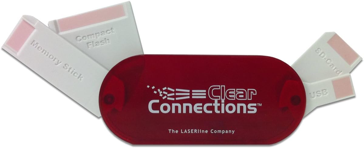 LASERLINE Clear Connections 4 in 1 Memory Card Slot Cleaner