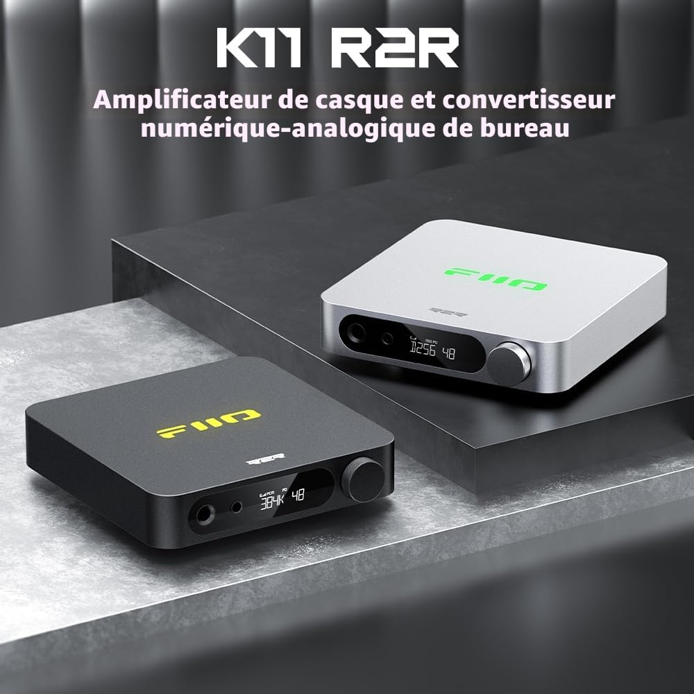 FiiO K11 Compact Desktop R2R architecture DAC et amplificateur de casque (argent)