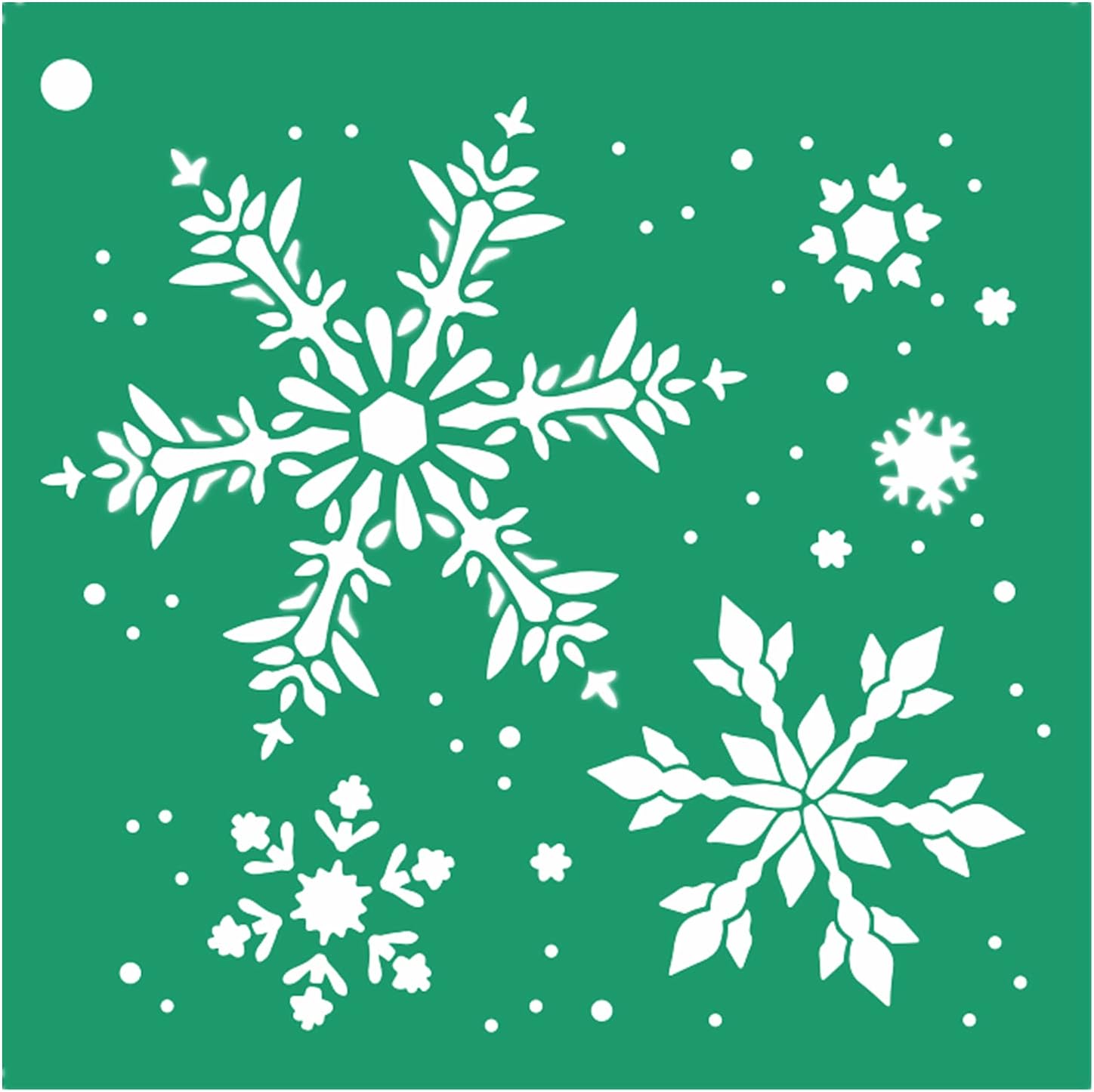 JAJADO Christmas Large Snowflakes Silk Screen Stencils for