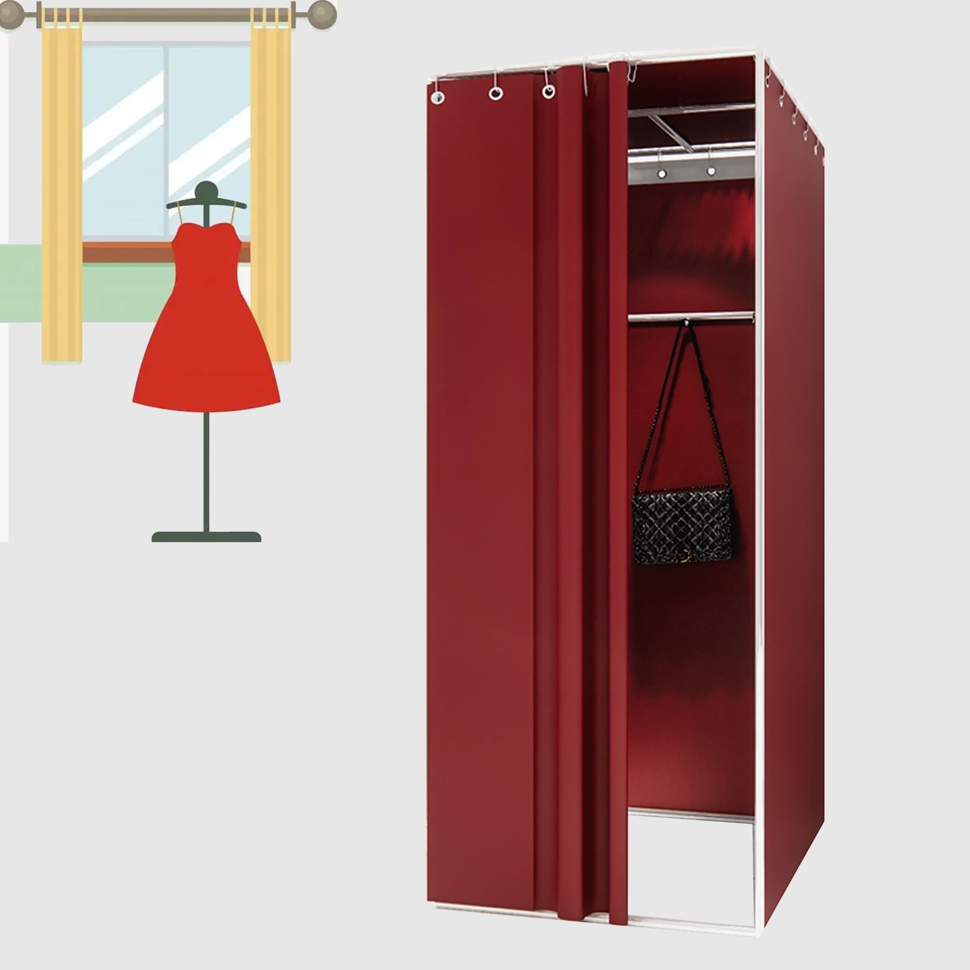 組み立て式更衣室、フィッティングルーム、試着室パーテーション・間仕切り Amazon.co.jp: 更衣室 簡易,フィッティングルーム,試着室,部屋