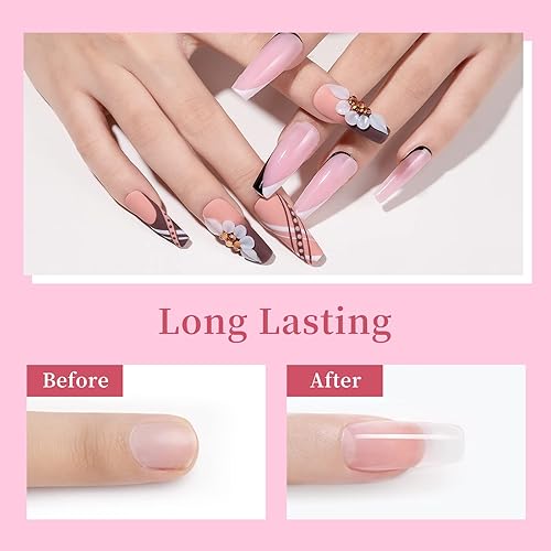 Miniatura 6 de Gel constructor sólido para extensión de arte de uñas 3D, gel antiadherente para escultura de manos, geles duros con doble forma de flor fortalecer