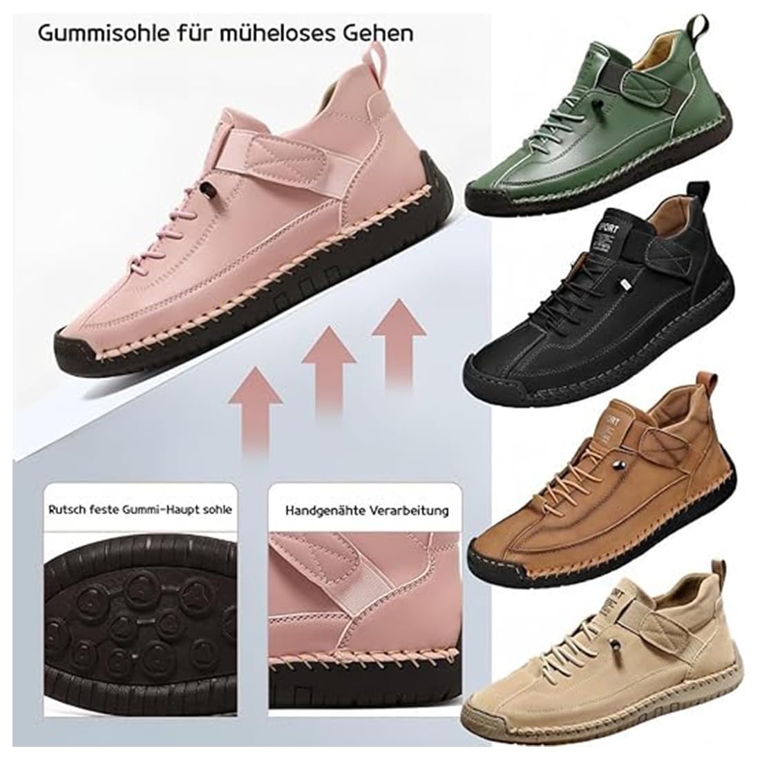 Montela Schuhe Damen, 2026 Neue Montela Sneakers, Komfortable & Schmerzfreie OrthopäDische Sneakers, Weiche Dämpfung, Federleicht Atmungsaktiv, Geräumige Zehenbox, Bequemes An- & Ausziehen