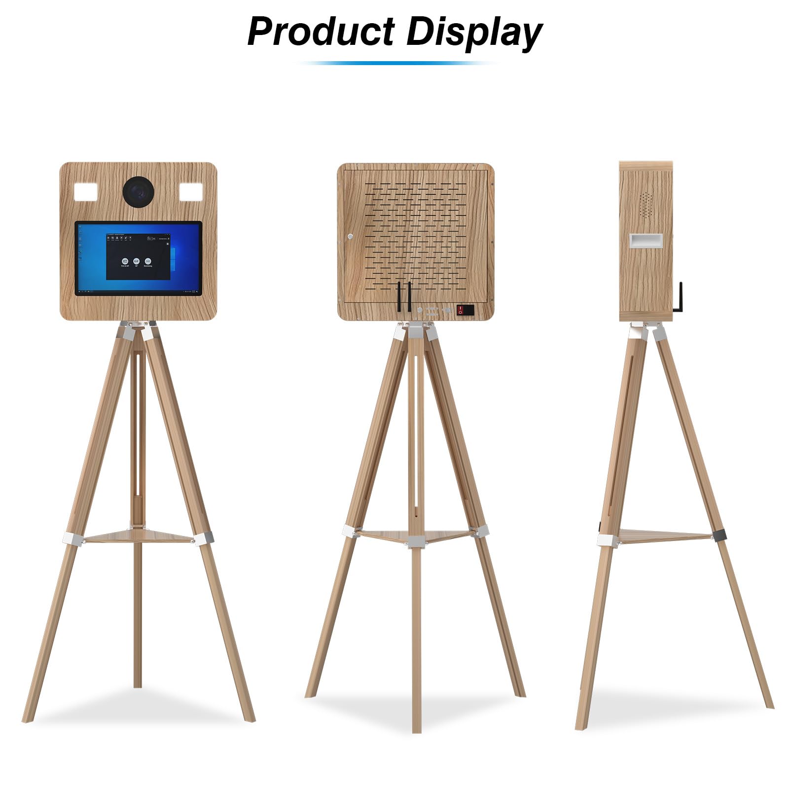 Macchina per cabina fotografica, specchio APP da 15,6 pollici con luce di riempimento, modalità di scatto multiple, supporta la stampa fotografica e la condivisione istantanea, sfondo fotografico