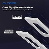 Vista 3 de ELEGRP Placas decorativas de pared de 3 segmentos sin tornillos, cubierta de placa frontal termoplástica irrompible para interruptor de toma