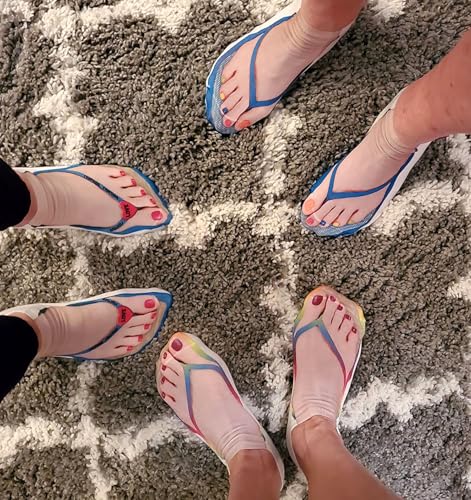 4/6 Pairs Flip Flop Socks Women Funny Slipper Socks Manicure Print Men Novelty Crazy Socks Halloween Christmas Gifts 6-93