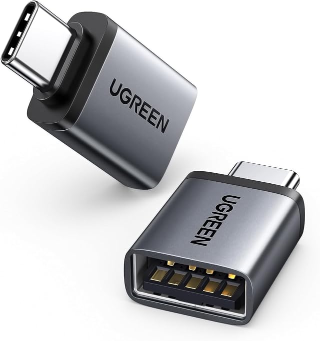 UGREEN Adaptador USB a Tipo C 3.2 (2 Piezas) Conversor USB C OTG, Negro | 10Gbps, Thunderbolt 5 Portátil Compatible con iPhone 17 Pro MAX Air Galaxy S26 MacBook Pro iMac iPad Carplay Laptop
