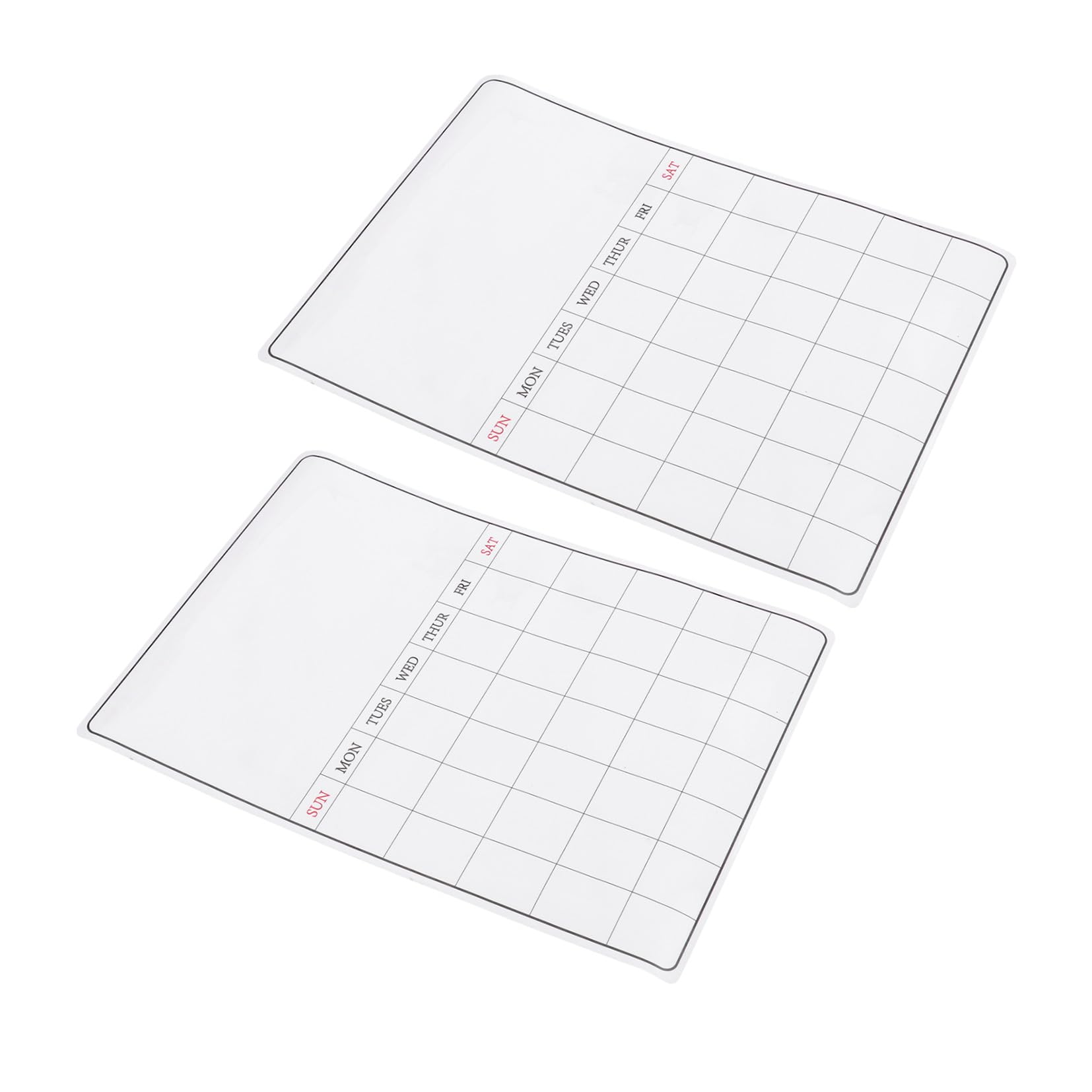 2 pezzi Lavagna Cancellaibile da Frigorifero Pianificatore Mensile Riutilizzabile per Casa Organizer con per Note e Programmazione Familiare