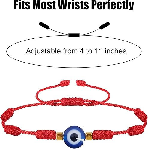 Miniatura 2 de Pulseras Eye Mal pulseras trenzadas hechas a mano ajustables de la suerte - Protección de buena suerte minimalista