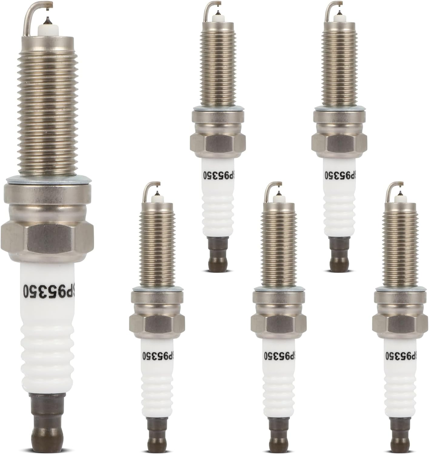 SCITOO Double Iridium Spark Plugs 95350 for Honda Pilot 2016-2020, for Odyssey 2018-2021, for Ridgeline 2017-2020, Passport 2019-2021 & for Acura MDX 2014-2020, TLX 2015-2020, RLX, 3.5L Pack of 6