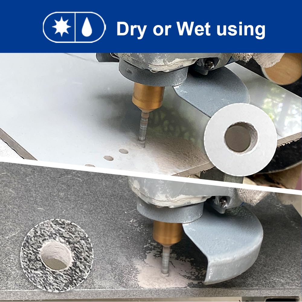 SHDIATOOL Diamond Core Drill Bit,Tile Hole Saw Cutter 6/6/6/6/6MM M14 Thread for Concrete Granite Marble Porcelain Tile Masonry Brick,5PCS - Image 4