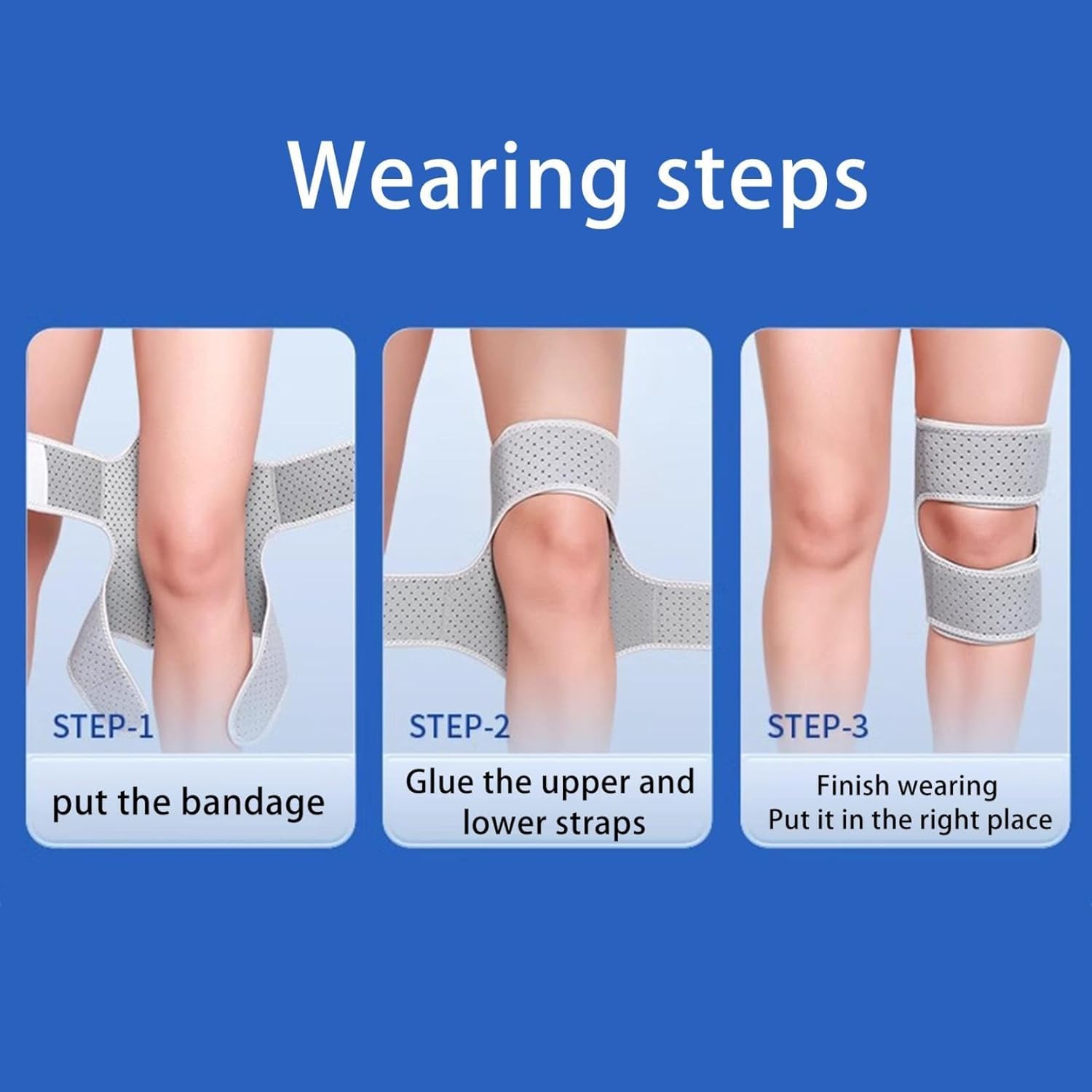 Genouillère ajustable de protection du genou pour le sport Genouillères Puissant Protecteur de Jambe, Support Articulaire du Genou Antidérapant et Élastique