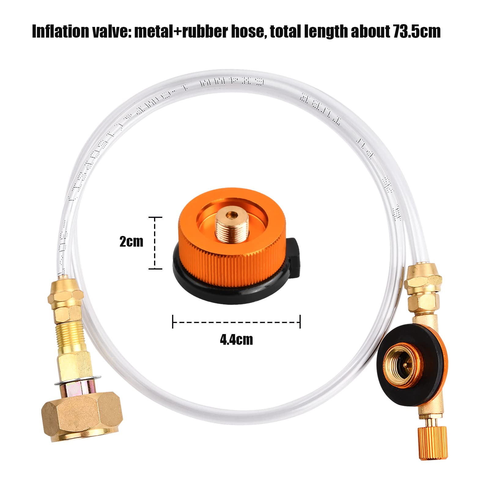 Adaptateur Et Tuyau De Remplissage Propane Pour Cartouches Campingaz - Connexion Laiton - 70cm
