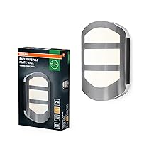 OSRAM ENDURA Style Plate Wall lampada a parete in acciaio, luce indiretta, LED per esterni, protezione IP44, per illuminazione ingresso e facciate
