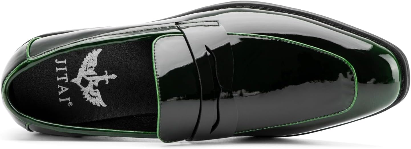 JITAI Mens Velvet Loafers Dress Shoes Loafers for Men Tuxedo Suit Shoes - Image 4