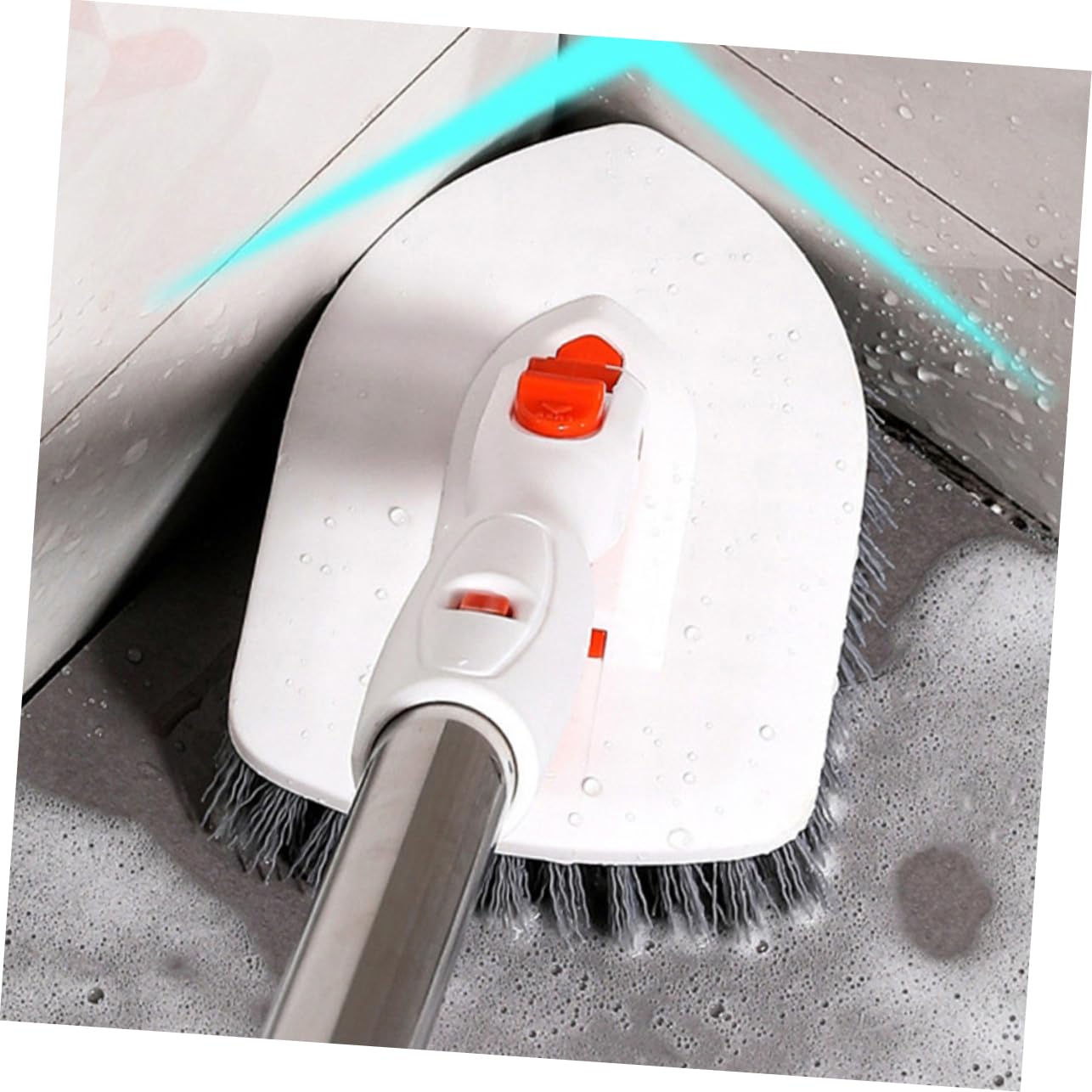 Cepillo De Suelo Multifuncional para Limpiar Ventanas Azulejos y Bañeras Mango Extensible para Uso Ducha y Lechada De De Baño