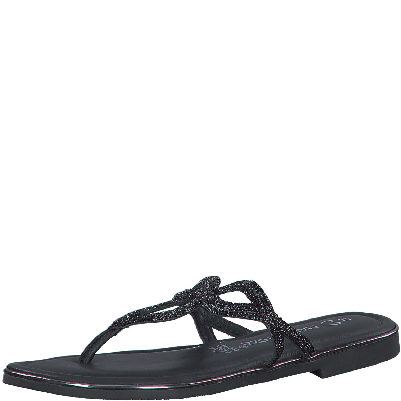 MARCO TOZZI Women's 2-27128-42 Mule, Black Metallic, 3.5
