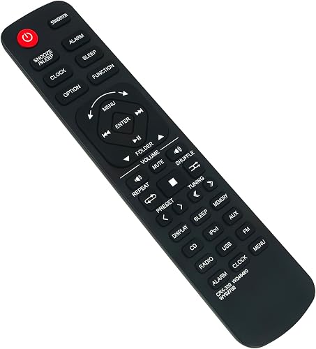 Replace Remote Control Compatible with Yamaha CD Receiver CRX-330 WQ45460 WY92700 CRX-040 MCR-040 MCR-140 CRX-140 NS-BP80 CRX-332 MCR-230 MCR-330 MCR-332 TSX-112 MCR-330BL CRX-330BL CRX-332BL MCR230BL