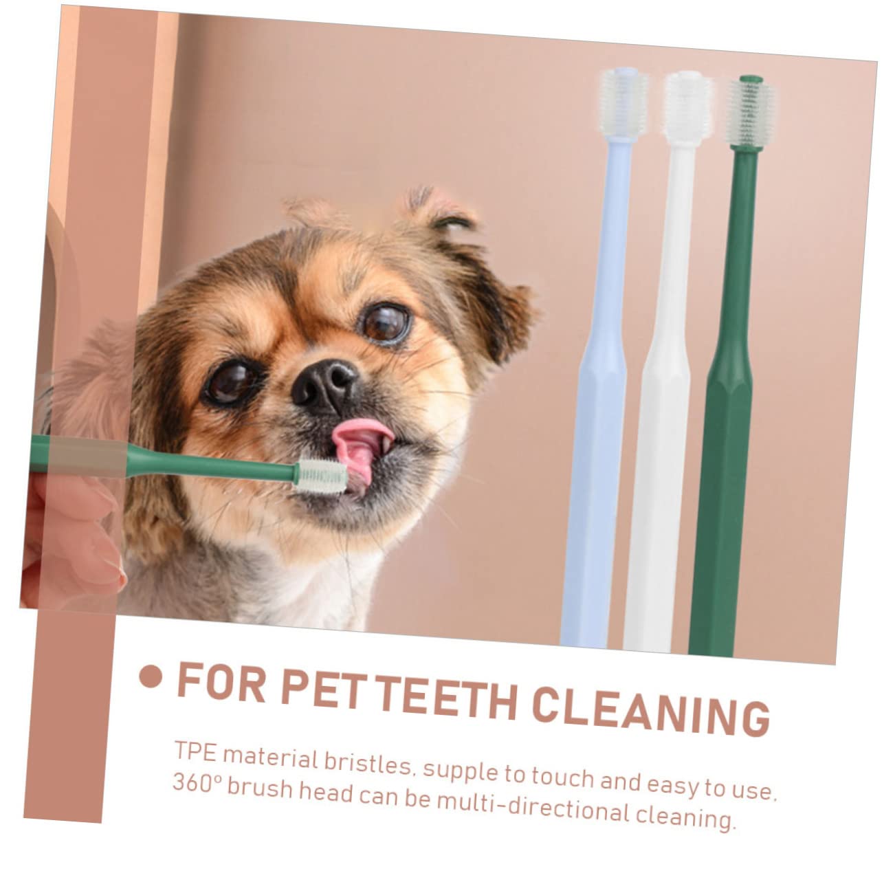 minkissy 8stücke Haustier Zahnbürste Für Kleine Hunde Und Katzen Praktische Zahnreinigung Mit Ergonomischem Design Langlebigem Tpe-material Und Sanfter Reinigung Für Gesunde Zähne Und