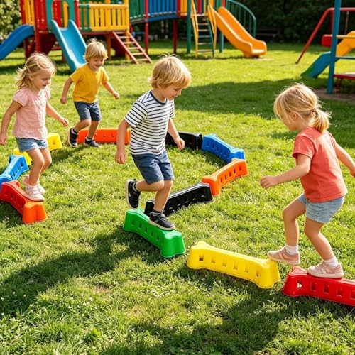 Pierres de passage pour gym extérieur et jeu actif préscolaire
