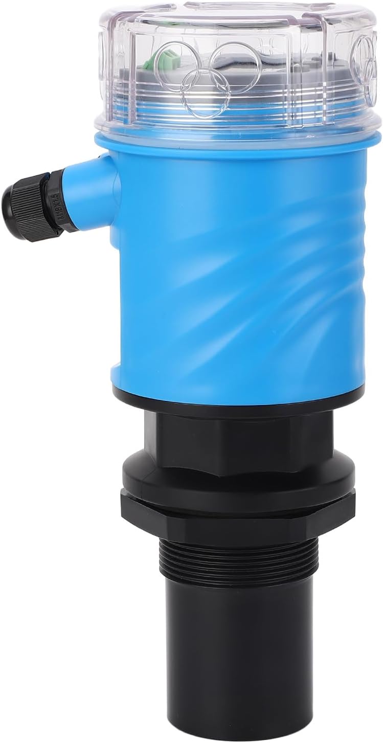 Focket Ultrasonic Water Level Sensor, Digital Water Tank Level Meter with LED Display 4-20mA Output for Treatment Applications (0-10M)