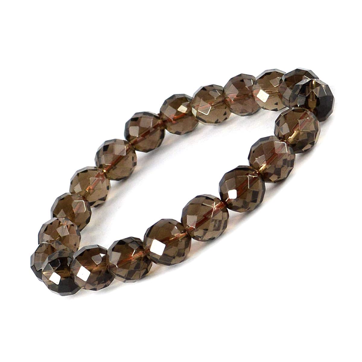 Reiki Crystal Products Natural Smoky Quartz Bracelet Crystal Stone 10 mm Faceted Bead Bracelet for Reiki Healing and Crystal Healing Stone (Color : Grey) (B08TMFCDGW) Amazon Price History, Amazon Price Tracker