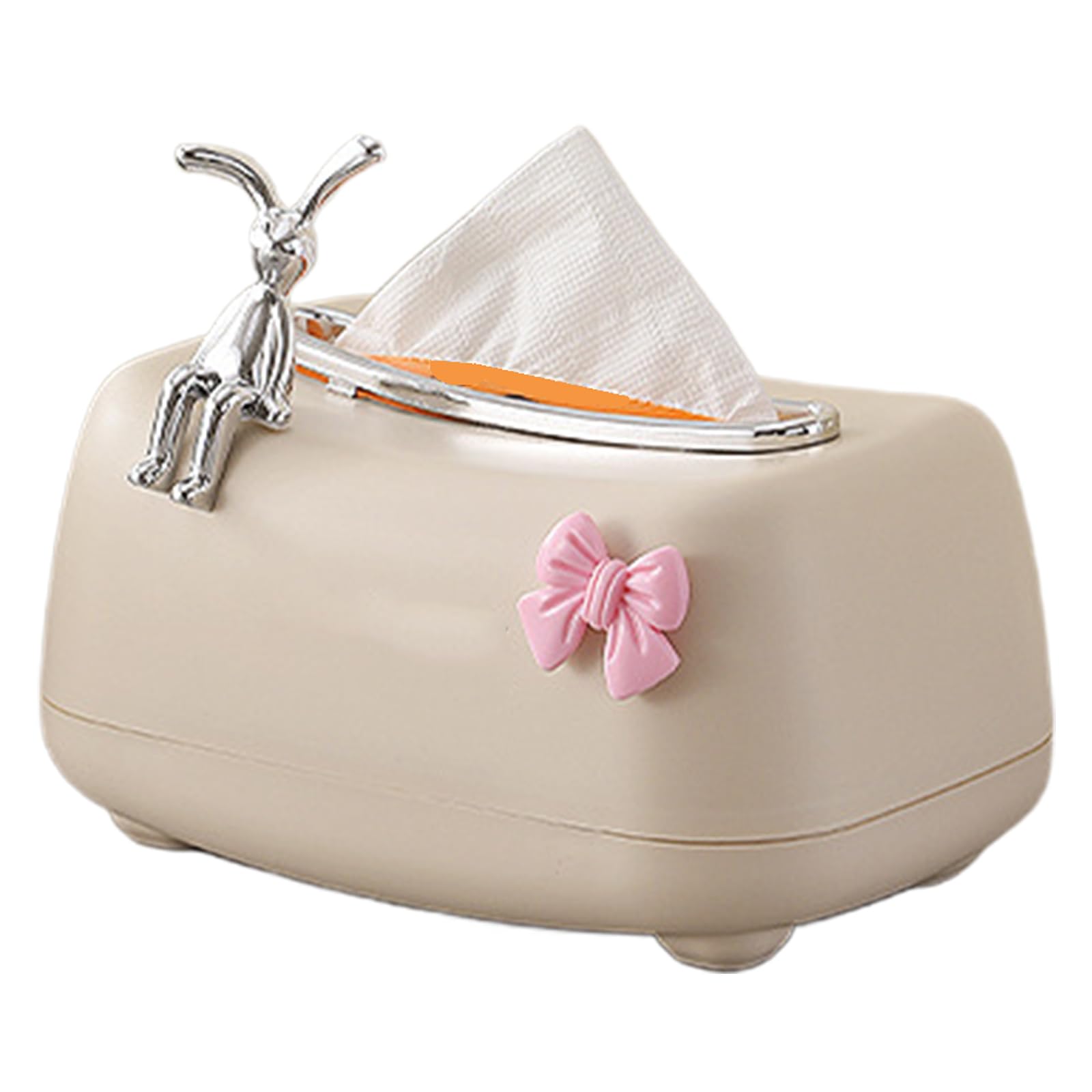 Tsophreniq Unique Tissue Container Paper Towel Stand Tissues Dispenser with Spring Napkin Box Cute Paper Container Refillable Tissue Box