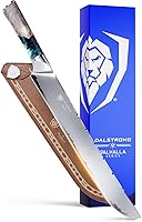 Vista 11 de Dalstrong Cuchillo para rebanar – Valhalla Series Ravenstone Black Blade Titanium Coated – Premium 9CR18MOV HC Steel – Mango de resina y madera